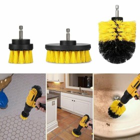 Drill brushes set, Three pieces of coarse - no drill