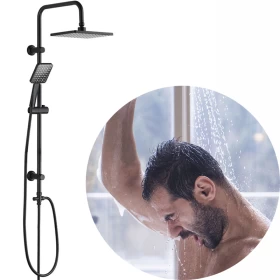 Mia Shower Column Matt Black