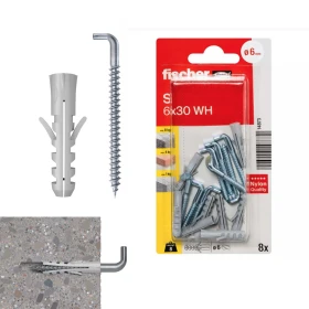 فيشر بليستر S-6 AK سدادة مع خطاف L 8 قطع