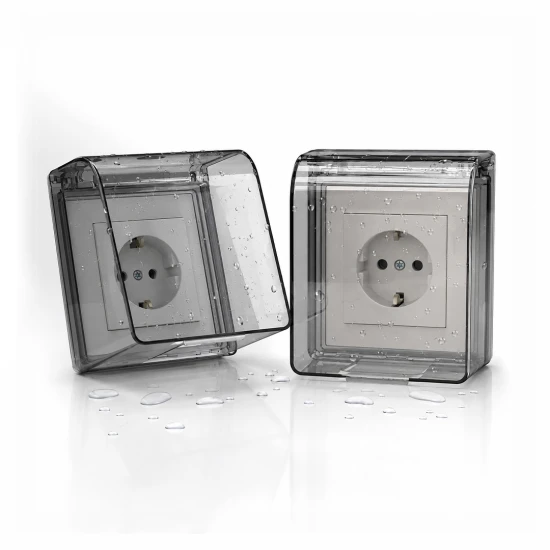 Transparent Gray 86 Type Switch Socket Boxes -1Pcs