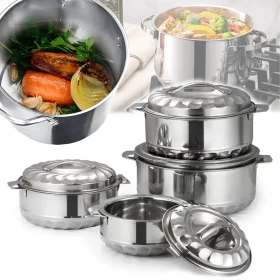 Soup Pot Stainless Steel 4 Pcs