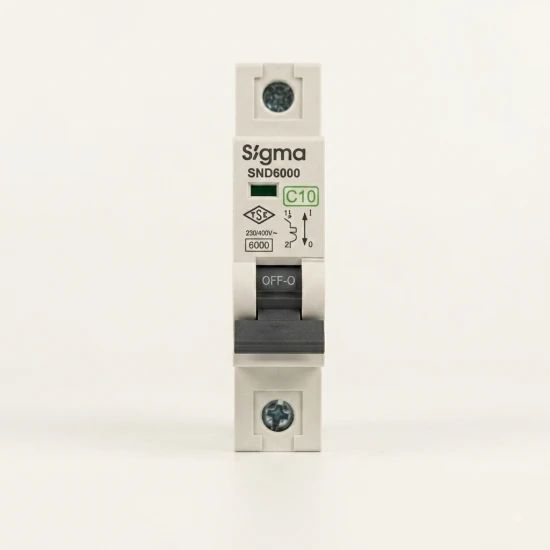 Sigma SND6000 Miniature Circuit Breaker (MCB) 10A C-Curve