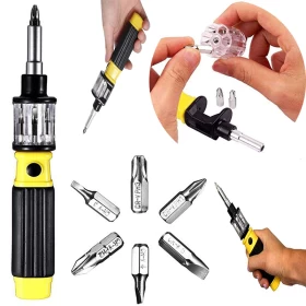 Portable 6 In 1 Multifunctional 360 Rotating Screwdriver