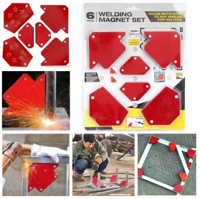 6 piece welding magnet set