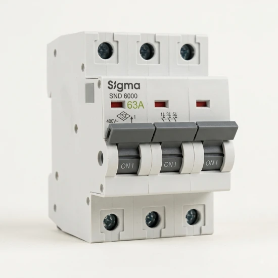 Sigma SND6000 3-Pole Miniature Circuit Breaker (MCB) 63A