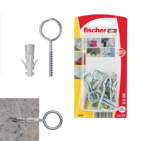 فيشر بليستر S-5 HCK سدادة + خطاف عين 10 قطع