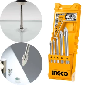 Ingco AKD7058 5pcs Glass Drill Bits