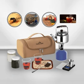8-Piece Camping Family Tea Set Box