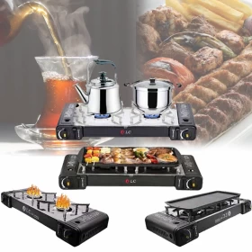 Double Burner Portable Gas Stove