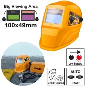 welding mask auto darkening ingco