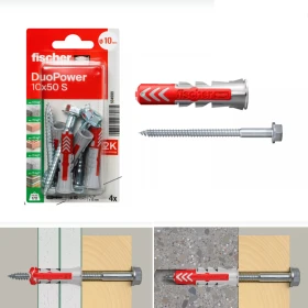 fischer DuoPower 10 x 50 S with screw 534999