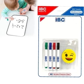 Whiteboard With 4 Markers And a Eraser