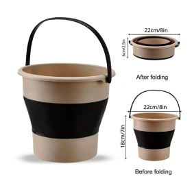 DLC Folding Silicone Plastic Bucket 5L