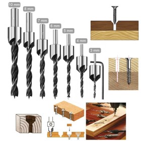 7PSC HHS 5 FLUTE countersink bit set