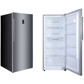Ignis Upright Left Opening Handle Fridge Freezer, 625L, Stainless Steel
