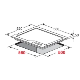 Gas Hob 60 cm - BUILT IN