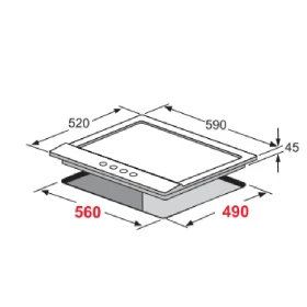 Gas Hob 60 cm - Built-in
