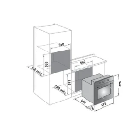 Gas Oven 60 cm -Built in