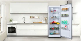 Ignis Upright Left Opening Handle Fridge Freezer, 625L, Stainless Steel